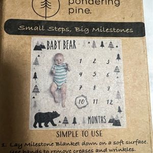 Baby monthly milestone blanket